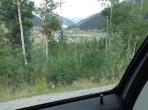 Mountain roads make photos difficult, as do the trees. Silverton was purely a mining town, everyone here served the miners.