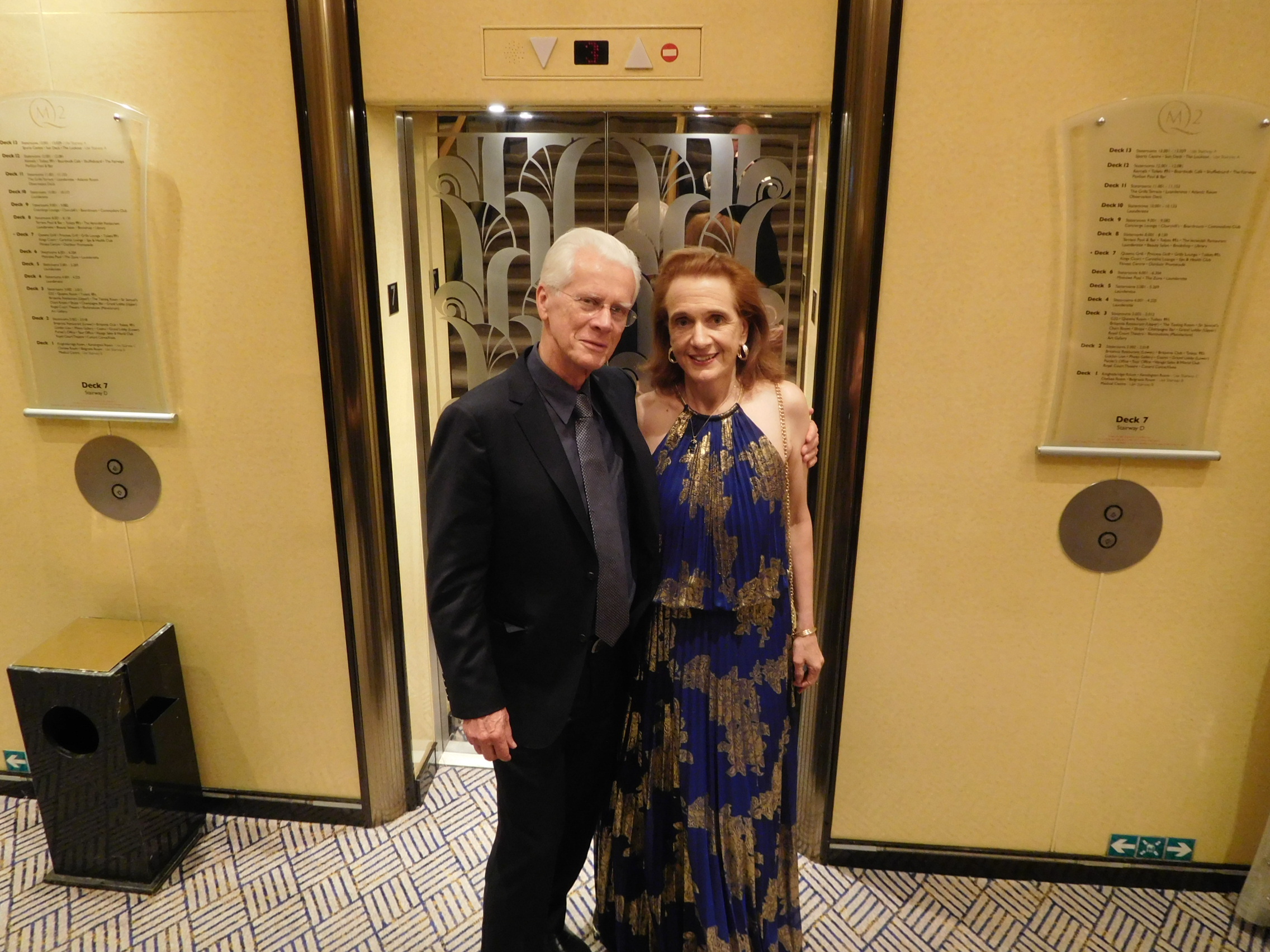 Bill and Victoria on QM2